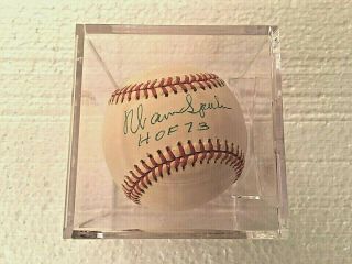 Warren Spahn Autographed Baseball With Proof Of Authenticity - 1973 Hall Of Fame