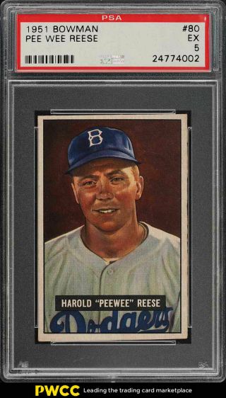 1951 Bowman Pee Wee Reese 80 Psa 5 Ex (pwcc)