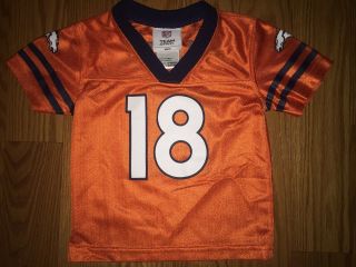 Kids / Childs Nfl Official Peyton Manning Denver Broncos Jersey Sz 12 Month