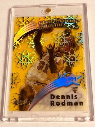 1997 - 98 Ultra Star Power Supreme Missing Diecut Dennis Rodman Bulls 10
