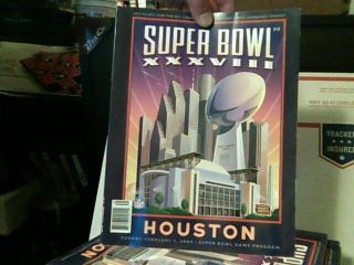 2004 Bowl Xxxviii Houston Official Game Program Patriots Vs Panthers Pics