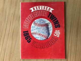 17 Autographs 1965 Minnesota Twins Yearbook Signed At 1986 Old Timers Game