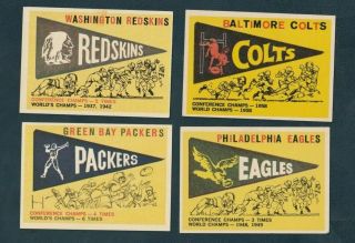 1959 Topps Football Packers Pennant 98 Nm/nm,
