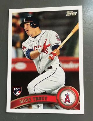 2011 Topps Update - Mike Trout Rc Rookie Card Us175 Dinged Bottom Right Edge