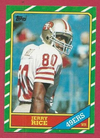 1986 Topps Football Card 161 Jerry Rice - Rookie - 49ers - Jerry Rice