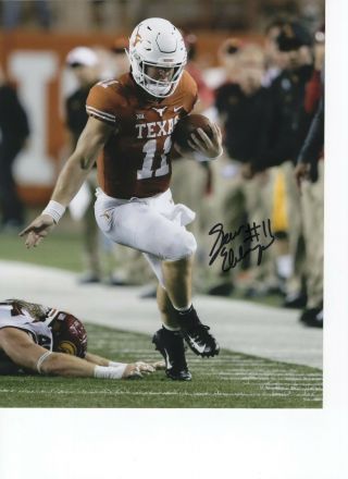 Sam Ehlinger Texas Longhorns Signed 8x10 Photo W/coa 1