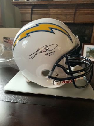 Jacob Hester Autographed San Diego L.  A Chargers Riddell Helmet Rivers Gordon