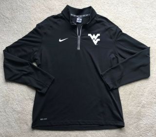 Nike Dri - Fit 1/4 Zip Wvu West Virginia Team Issue Pullover Men’s Sz Xl