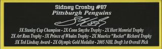 Sidney Crosby Nameplate Team Canada Autograph Photo Puck Hockey Jersey