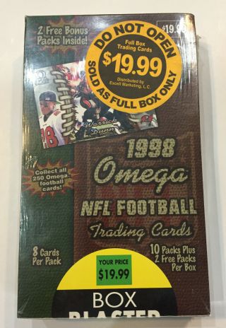 1998 Omega Nfl Football 12 Pack Box Blaster - Old Stock