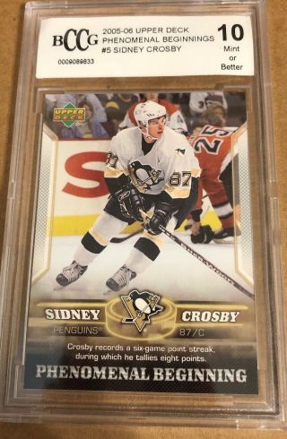 Sidney Crosby Rookie Card Bccg 10 Hyper Rare