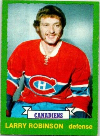 1973 - 74 O - Pee - Chee Larry Robinson Rookie Card 237 Good Hockey Card