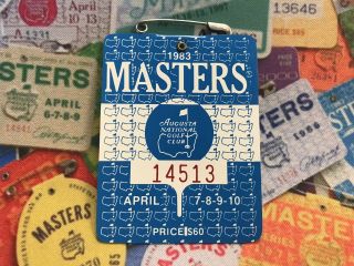 1983 Masters Golf Badge/ticket Augusta National Seve Wins Woods Palmer Nicklaus