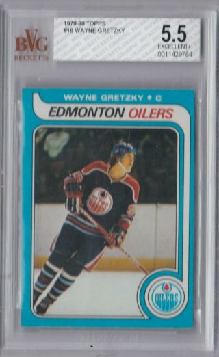 1979 - 80 Topps Hockey Wayne Gretzky 18 Rc Rookie Card Bgs 5.  5