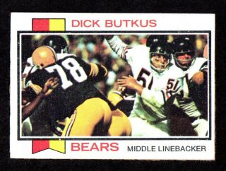 1973 Topps Football 300 Dick Butkus Chicago Bears Hof Illinois Ex B