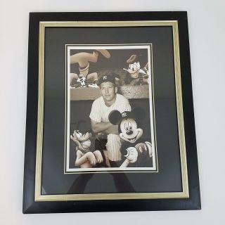 Mickey And The Mick Framed Lithograph Mickey Mantle Mickey Mouse
