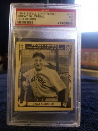 1948 Swell Sports Thrills Lou Gehrig Psa 5