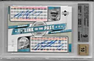 2004 Ud Legends Link To The Past Vick & Troy Aikman Dual Auto 18/50 Bgs 9 & 10