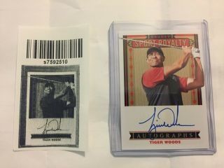 Tiger Woods 2019 Ud Goodwin Champions Goudy Royalty On Card Autograph Ssp