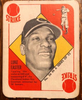 1951 Topps Red Back Strike Card,  26,  Of Luke Easter