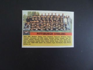 1956 Topps Pittsburgh Steelers Team Football Card 63 Ex/mt Bv $18.  00 1385