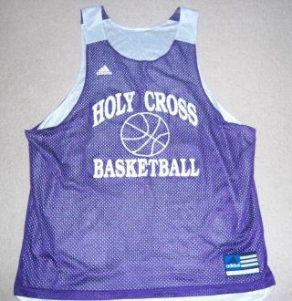Court Authentic Adidas Holy Cross Crusaders Basketball Reversible Jersey 2xl