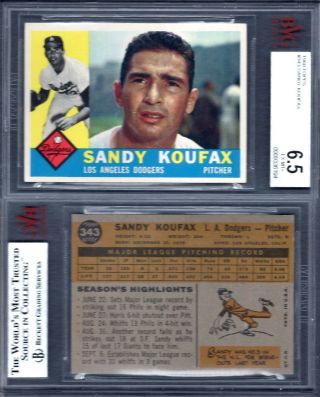 Bvg 6.  5 1960 Topps 343 Sandy Koufax Los Angeles Dodgers G00 2224