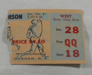 Vintage 1961 Clemson Tigers Duke Blue Devils Football Ticket Stub University