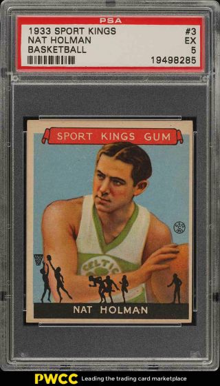 1933 Goudey Sport Kings Nat Holman Rookie Rc,  Basketball 3 Psa 5 Ex (pwcc)