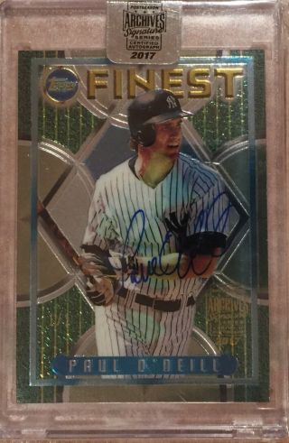 2018 Topps Archives Signature Retired Paul O’neill 1/1 Auto Sp Finest Yankees