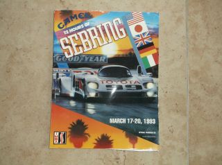 1993 Sebring 12 Hour Race Program.