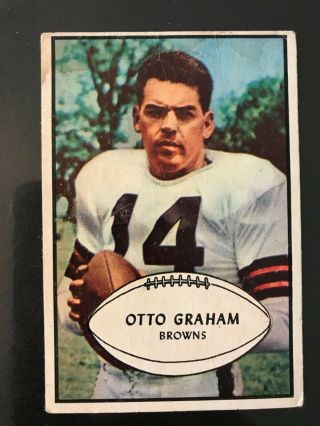 1953 Bowman Football Card 26 Otto Graham Browns Poor