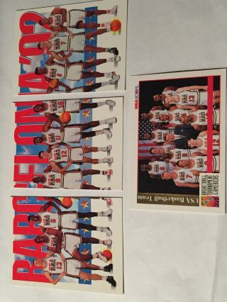 Michael Jordan Bird,  1992 Skybox Usa Olympic Dream Team Barcelona 3 Card Set