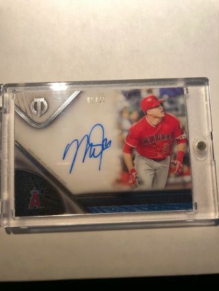 2018 Topps Tribute Mike Trout Auto /15 Los Angeles Angels