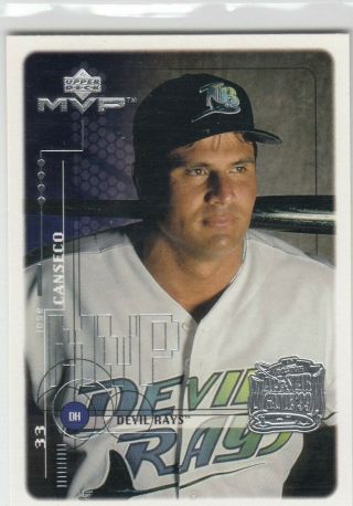 1999 Jose Canseco Ud Upper Deck Mvp All Star Silver Logo Parallel - As28