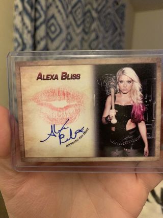 Alexa Bliss Kiss Auto Autograph Card Wwe | Certified Authentic Collectors Expo