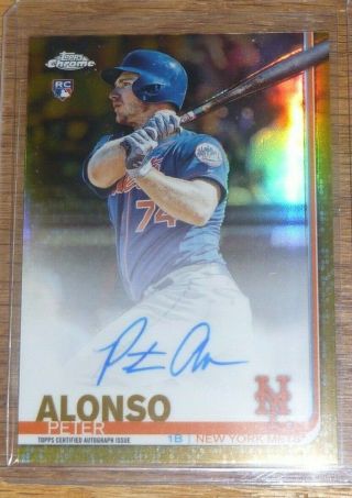 Peter Alonso 2019 Topps Chrome Gold Rc Auto 14/50 Rookie Autograph