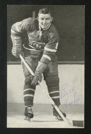 Bill Hicke Montreal Canadiens Hand Signed Auto 1960 
