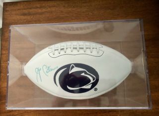 Joe Paterno Autograph Signed Penn State White Panel Logo Football
