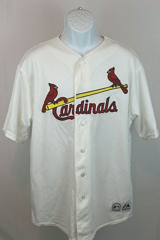 Majestic Mens Large St.  Louis Cardinals Albert Pujols MLB Baseball Jersey Sewn 3