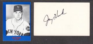 Jay Hook (debut 1957) Cin Nym Signed Autograph Auto 3x5 Index