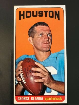 1965 Topps Football 69 George Blanda Hof Houston Oilers Vg,