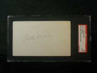 Lefty Grove Autographed Signed Cut 3 X 5 (deceased 1975) Sgc A Authentic