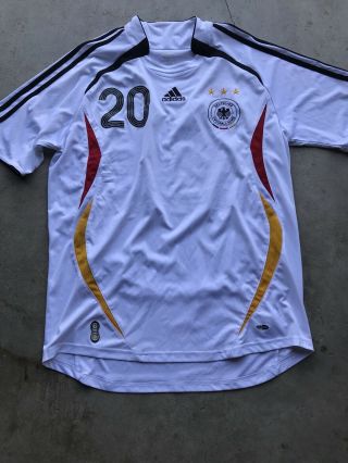 Adidas Germany World Cup Podolski Home Jersey Size Large White 20 7