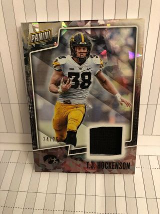T.  J.  Hockenson 2019 Panini Father’s Day Cracked Ice Parallel Patch 24/25