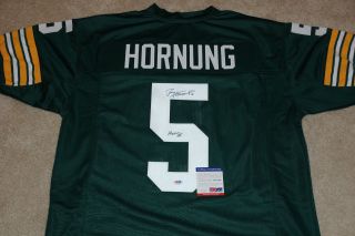 Paul Hornung 5 “hof 86” Signed Green Bay Packers Jersey,  Psa Dna Ab31468