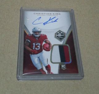 2018 Panini Limited Christian Kirk Rookie 2/color Patch Auto Rpa 14/50 Cardinals
