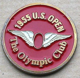 Us Open 1955 Hand Painted Golf Design 1 " Coin Golf Ball Marker Olympic Club