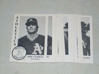 1984 Chong Modesto Complete Team Set W/ Jose Canseco Rookie C17