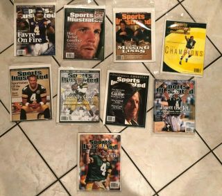 A Set Of Brett Favre Green Bay Packers Sports Illustrated Magazines
